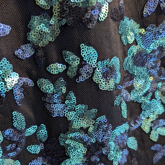 Belle Badgley Mischka Paris Dress blue size 4 cocktail sequin BNWT - Picture 2 of 11